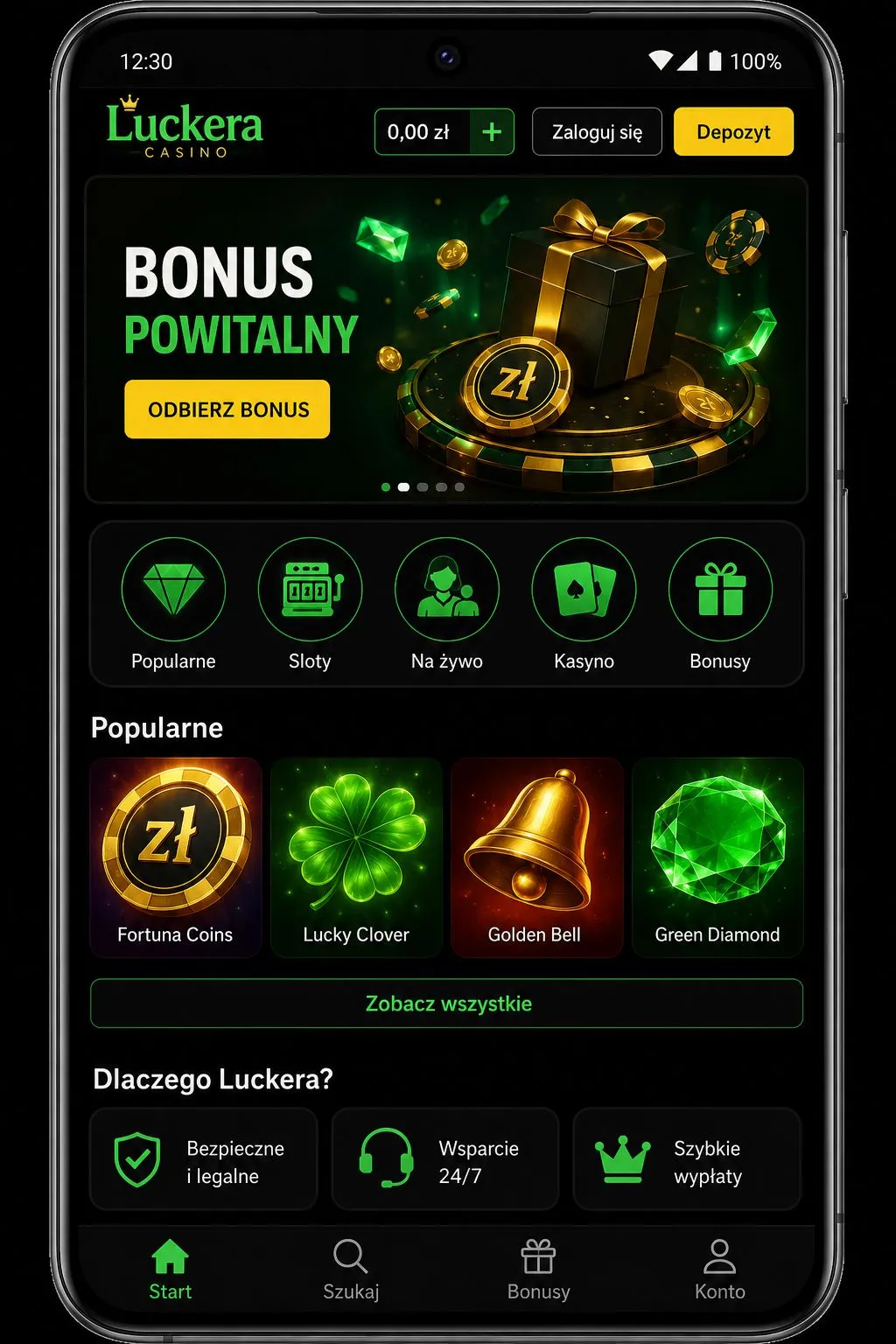 Logowanie mobilne w Luckera — Luckera logowanie